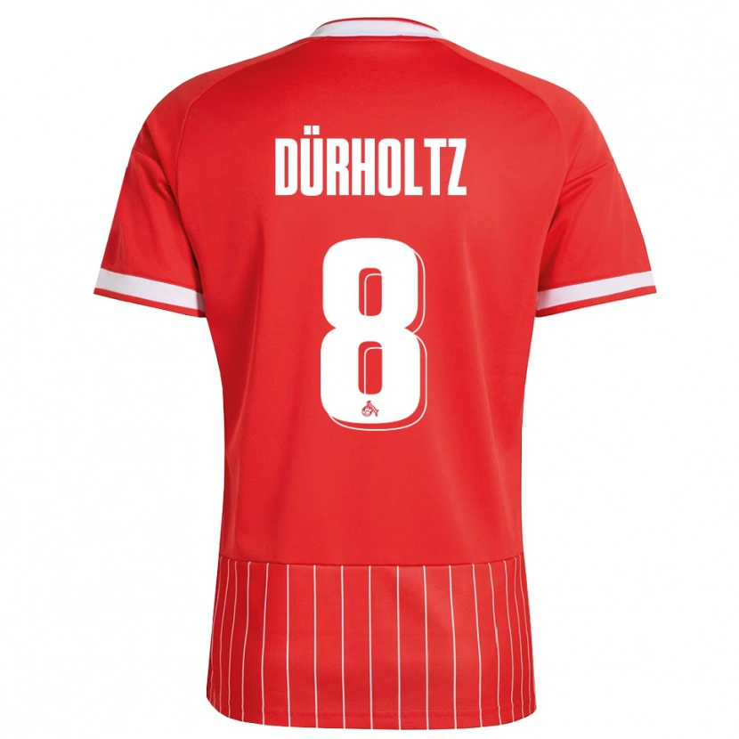 Danxen Kvinder Luca Dürholtz #8 Rød Hvid Grøn Udebane Spillertrøjer 2026/27 Trøje T-Shirt