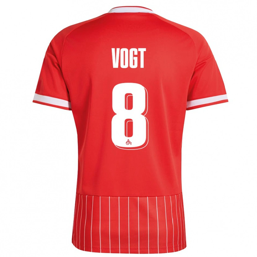 Danxen Kvinder Laura Vogt #8 Rød Hvid Grøn Udebane Spillertrøjer 2026/27 Trøje T-Shirt