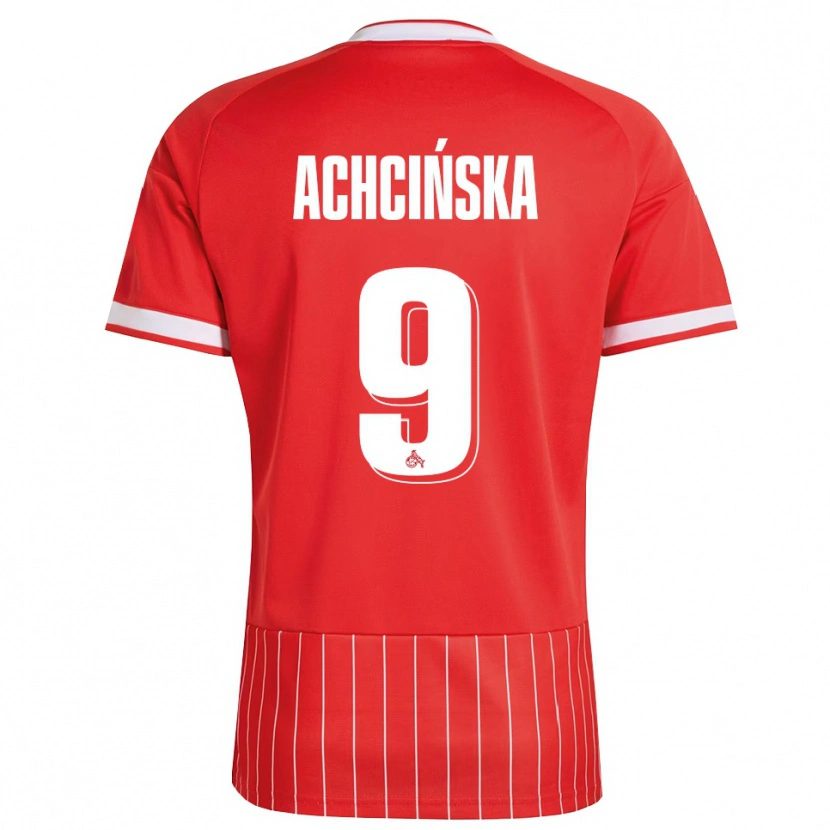 Danxen Kvinder Adriana Achcińska #9 Rød Hvid Grøn Udebane Spillertrøjer 2026/27 Trøje T-Shirt