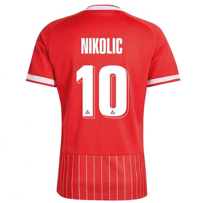 Danxen Kvinder Milan Nikolic #10 Rød Hvid Grøn Udebane Spillertrøjer 2026/27 Trøje T-Shirt