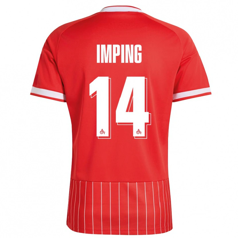 Danxen Kvinder Carlotta Imping #14 Rød Hvid Grøn Udebane Spillertrøjer 2026/27 Trøje T-Shirt