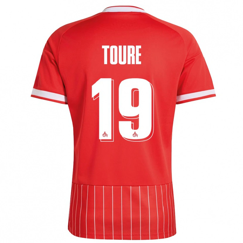 Danxen Kvinder Safyan Toure #19 Rød Hvid Grøn Udebane Spillertrøjer 2026/27 Trøje T-Shirt