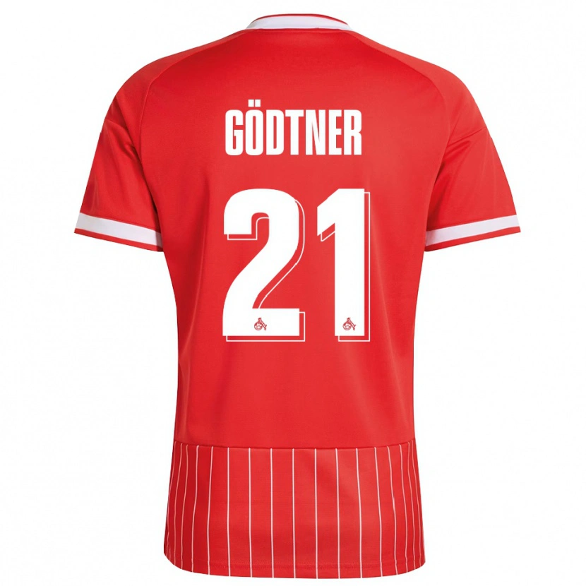 Danxen Kvinder Matteo Gödtner #21 Rød Hvid Grøn Udebane Spillertrøjer 2026/27 Trøje T-Shirt