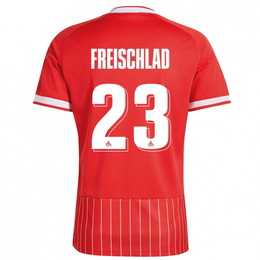 Danxen Kvinder Yannick Freischlad #23 Rød Hvid Grøn Udebane Spillertrøjer 2026/27 Trøje T-Shirt
