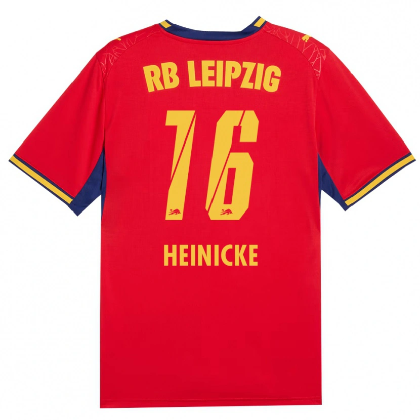 Danxen Kvinder Niklas Heinicke #16 Rød Gul Kongelig Blå Udebane Spillertrøjer 2026/27 Trøje T-Shirt