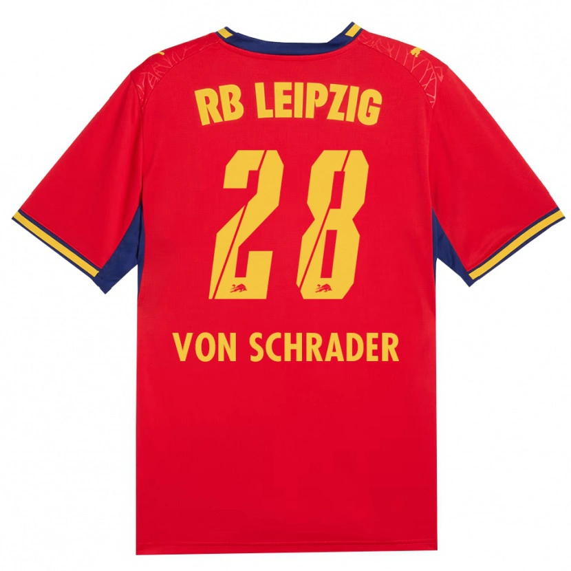 Danxen Kvinder Lina Von Schrader #28 Rød Gul Kongelig Blå Udebane Spillertrøjer 2026/27 Trøje T-Shirt