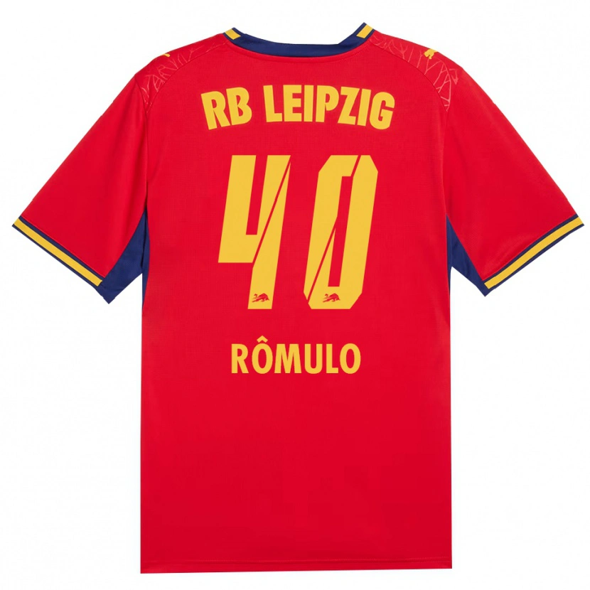 Danxen Kvinder Rômulo José Cardoso Da Cruz #40 Rød Gul Kongelig Blå Udebane Spillertrøjer 2026/27 Trøje T-Shirt