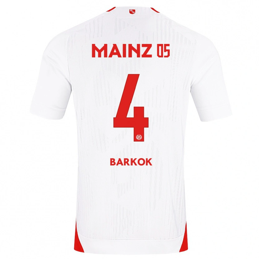 Danxen Kvinder Aymen Barkok #4 Hvid Rød Gul Udebane Spillertrøjer 2026/27 Trøje T-Shirt