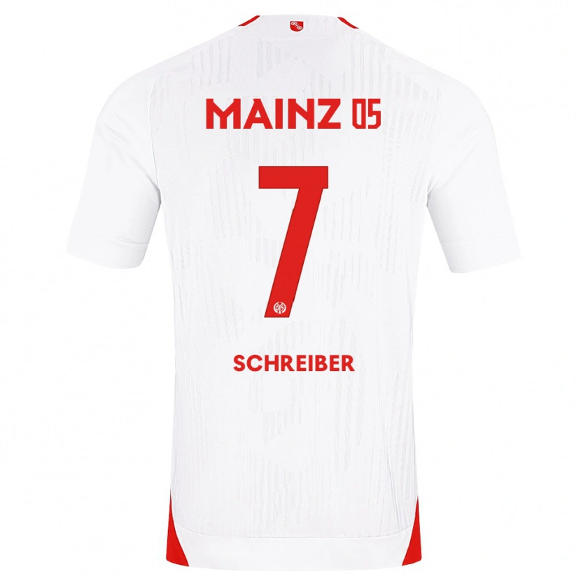 Danxen Kvinder Max Schreiber #7 Hvid Rød Gul Udebane Spillertrøjer 2026/27 Trøje T-Shirt