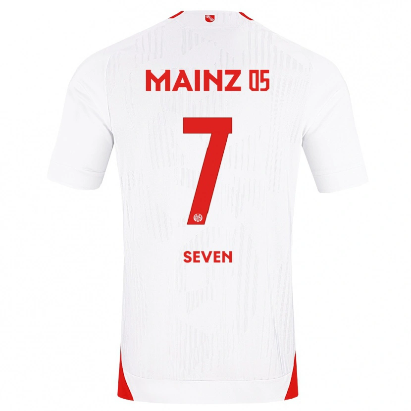 Danxen Kvinder Justin Seven #7 Hvid Rød Gul Udebane Spillertrøjer 2026/27 Trøje T-Shirt