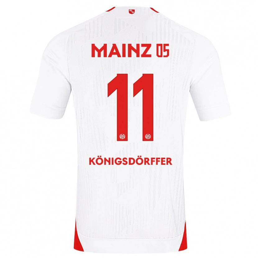 Danxen Kvinder Ransford Königsdörffer #11 Hvid Rød Gul Udebane Spillertrøjer 2026/27 Trøje T-Shirt