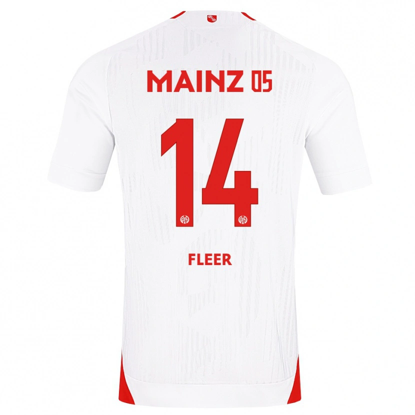 Danxen Kvinder Mattis Fleer #14 Hvid Rød Gul Udebane Spillertrøjer 2026/27 Trøje T-Shirt