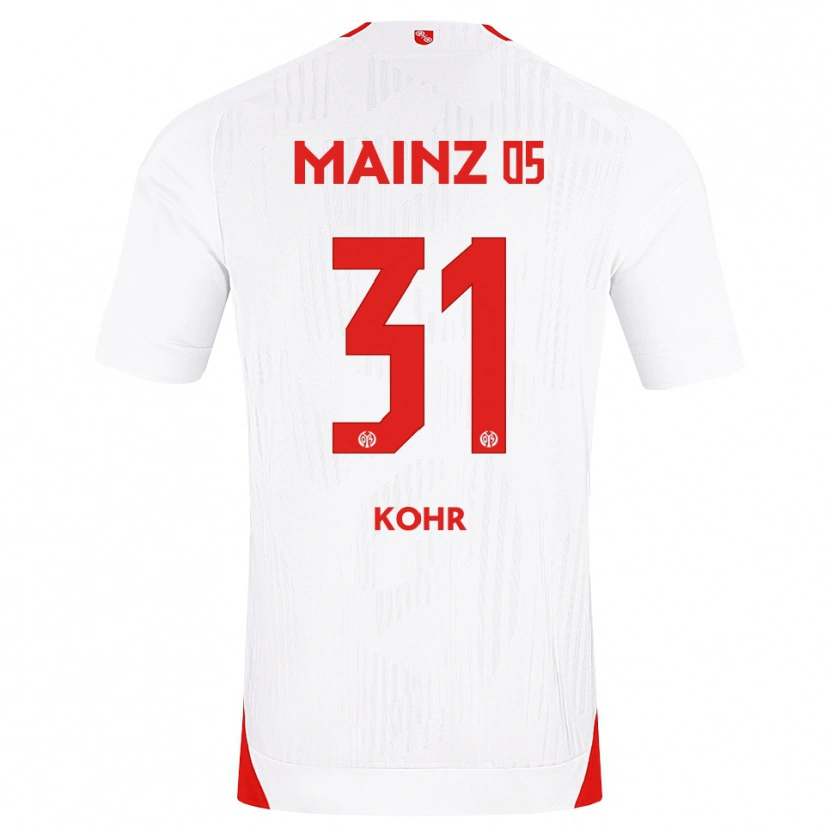 Danxen Kvinder Dominik Kohr #31 Hvid Rød Gul Udebane Spillertrøjer 2026/27 Trøje T-Shirt