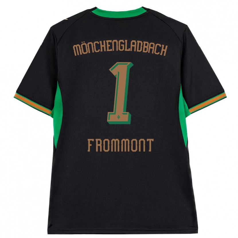 Danxen Kvinder Romina Frommont #1 Sort Orange Grøn Brun Udebane Spillertrøjer 2026/27 Trøje T-Shirt