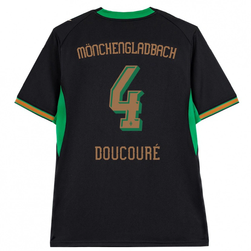 Danxen Kvinder Mamadou Doucoure #4 Sort Orange Grøn Brun Udebane Spillertrøjer 2026/27 Trøje T-Shirt