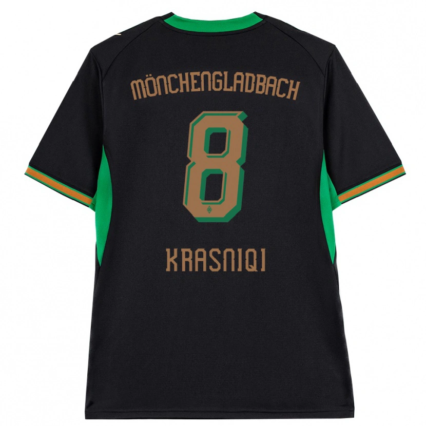 Danxen Kvinder Engjell Krasniqi #8 Sort Orange Grøn Brun Udebane Spillertrøjer 2026/27 Trøje T-Shirt