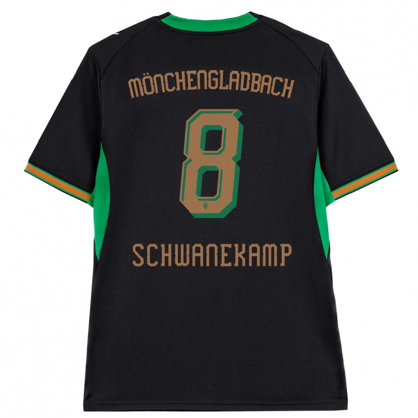 Danxen Kvinder Jana Schwanekamp #8 Sort Orange Grøn Brun Udebane Spillertrøjer 2026/27 Trøje T-Shirt