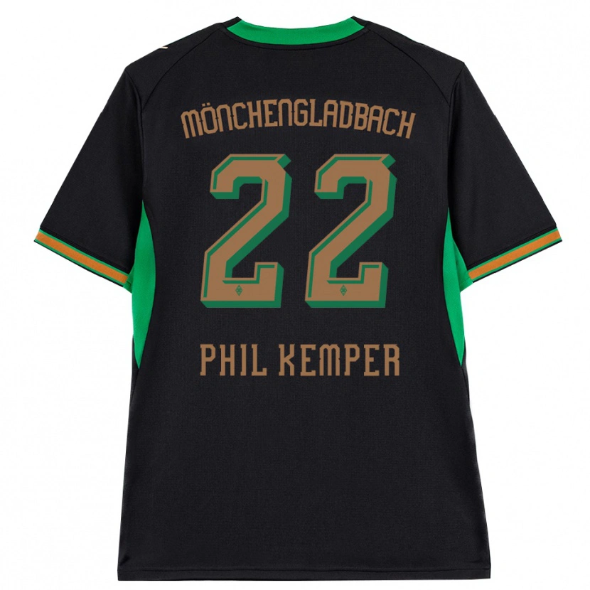 Danxen Kvinder Phil Kemper #22 Sort Orange Grøn Brun Udebane Spillertrøjer 2026/27 Trøje T-Shirt