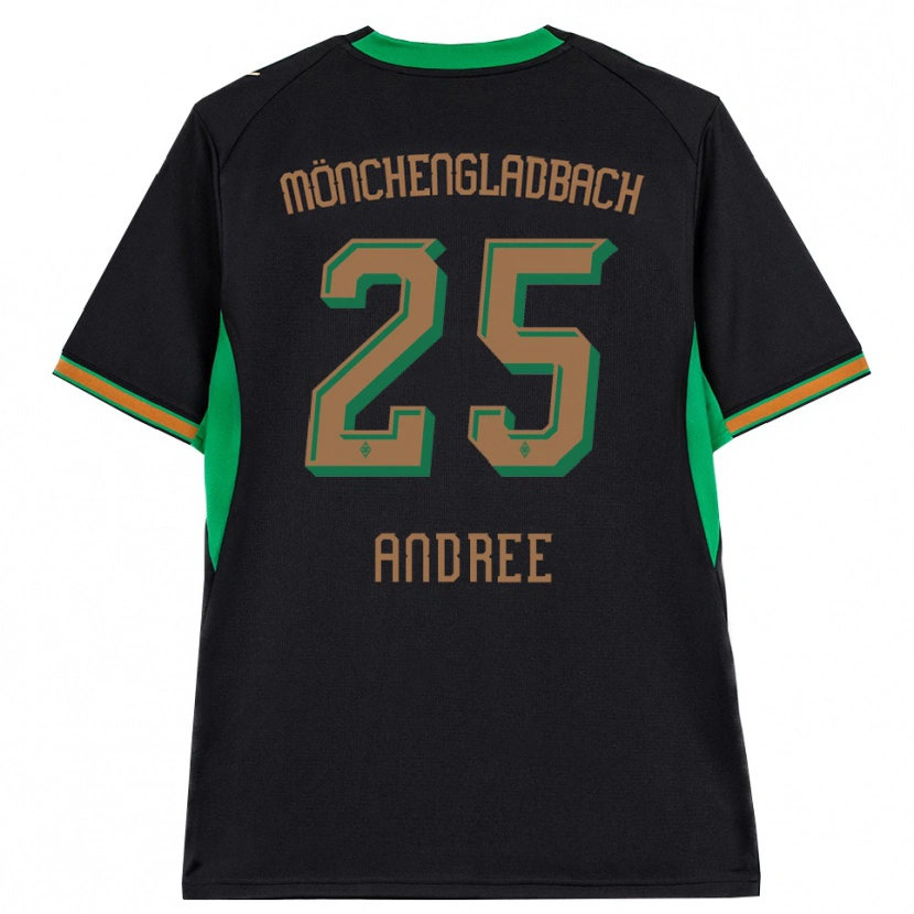 Danxen Kvinder Lukas Andree #25 Sort Orange Grøn Brun Udebane Spillertrøjer 2026/27 Trøje T-Shirt