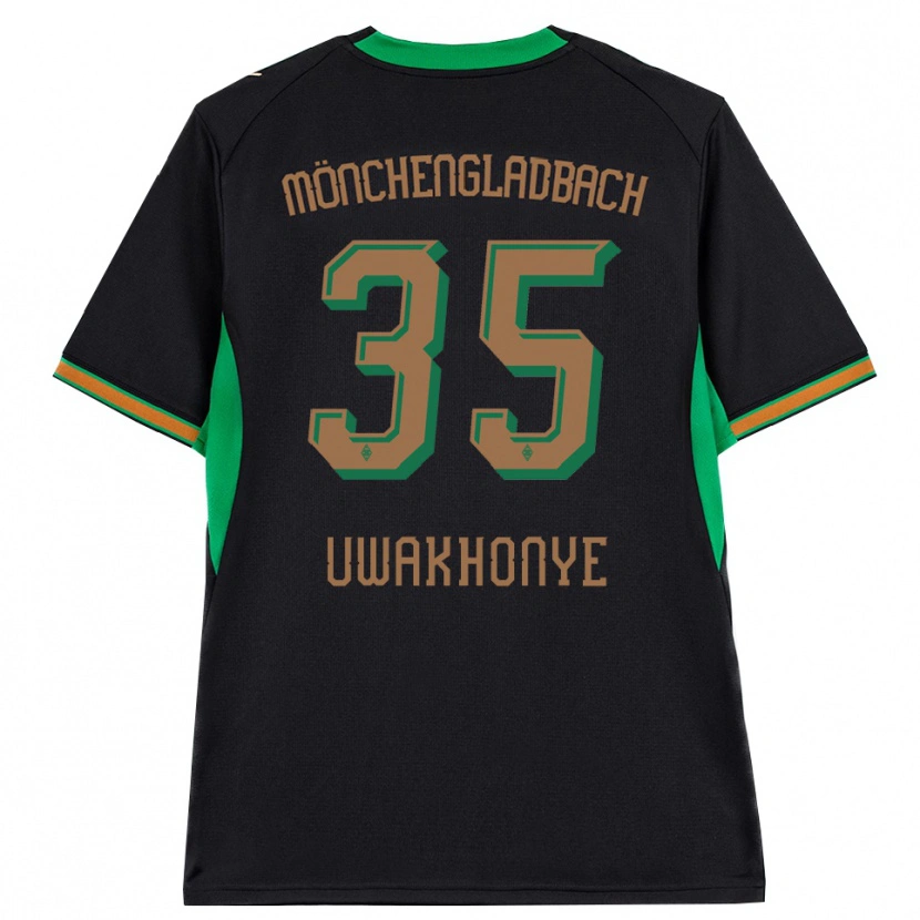Danxen Kvinder Josiah Uwakhonye #35 Sort Orange Grøn Brun Udebane Spillertrøjer 2026/27 Trøje T-Shirt