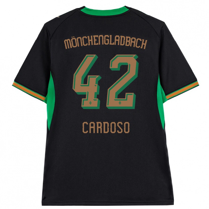 Danxen Kvinder Tiago Pereira Cardoso #42 Sort Orange Grøn Brun Udebane Spillertrøjer 2026/27 Trøje T-Shirt