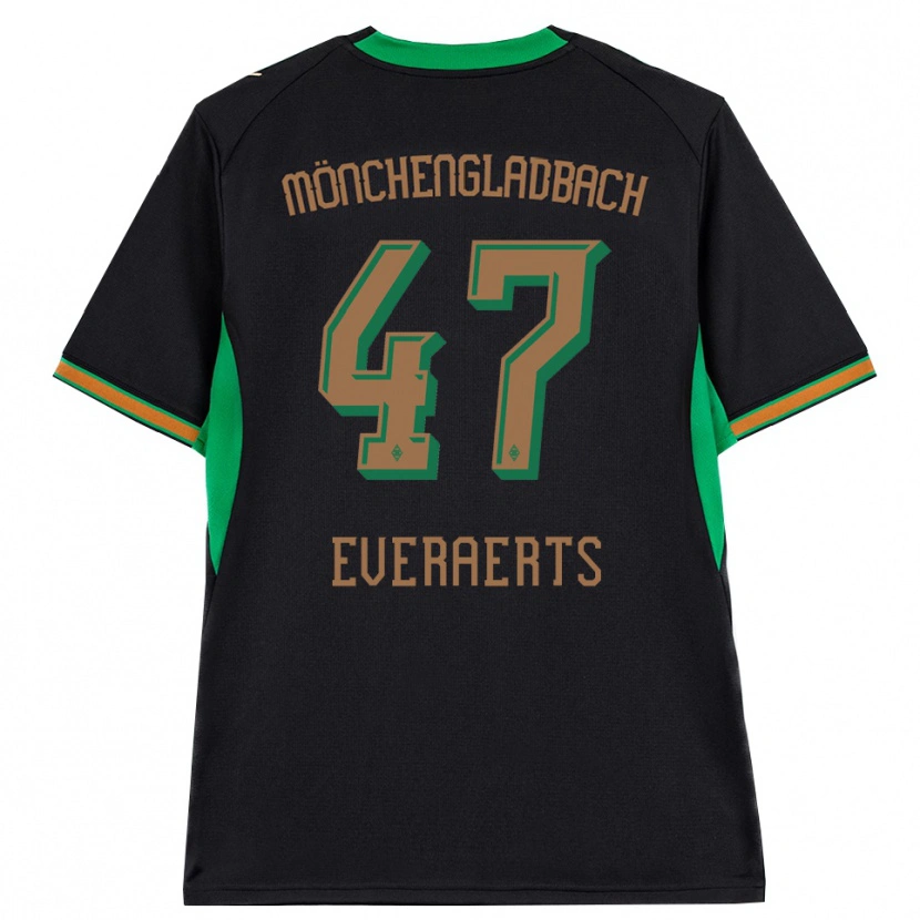 Danxen Kvinder Kim Everaerts #47 Sort Orange Grøn Brun Udebane Spillertrøjer 2026/27 Trøje T-Shirt
