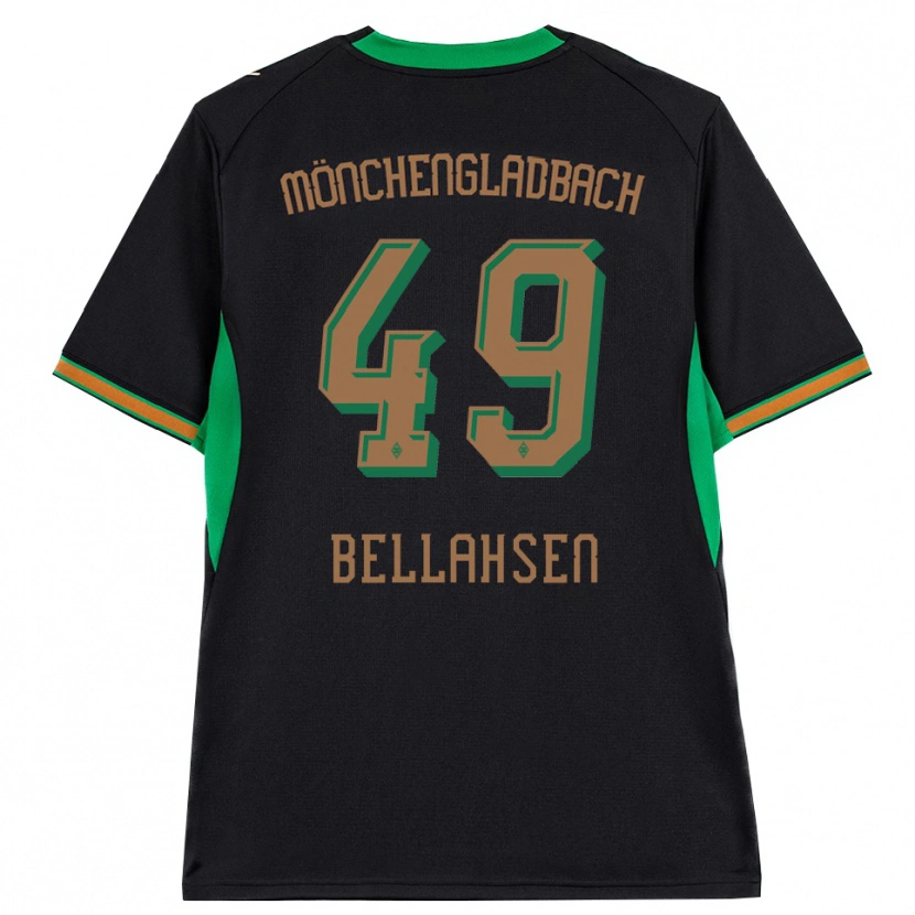 Danxen Kvinder Joseph Bellahsen #49 Sort Orange Grøn Brun Udebane Spillertrøjer 2026/27 Trøje T-Shirt