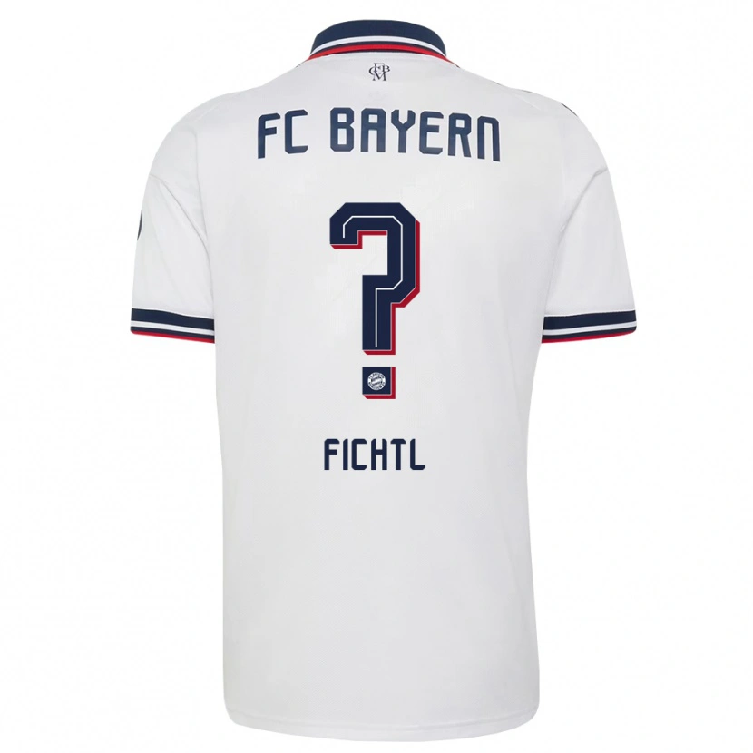 Danxen Kvinder Noah Fichtl #0 Hvid Grå Rød Udebane Spillertrøjer 2026/27 Trøje T-Shirt