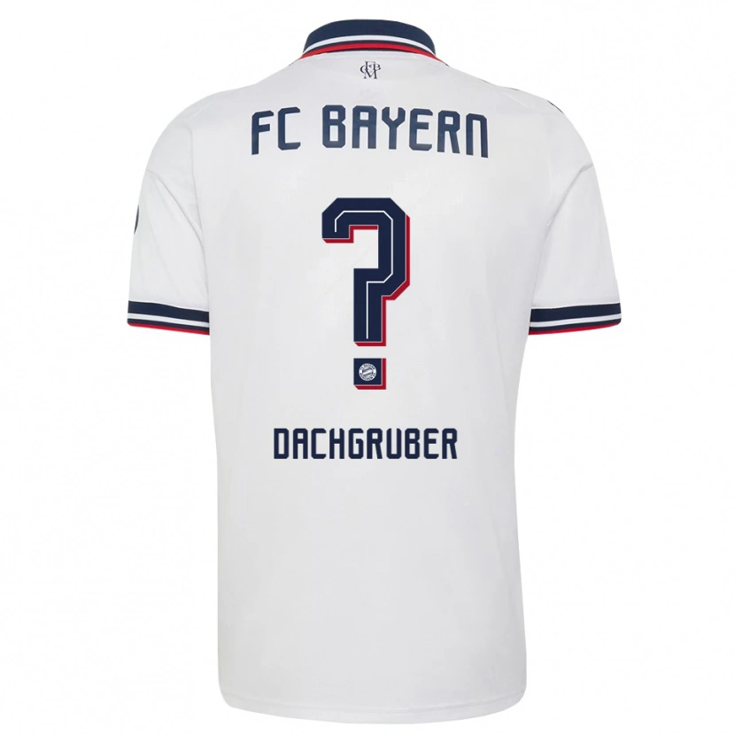 Danxen Kvinder Timo Dachgruber #0 Hvid Grå Rød Udebane Spillertrøjer 2026/27 Trøje T-Shirt