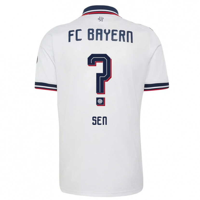 Danxen Kvinder Salih Sen #0 Hvid Grå Rød Udebane Spillertrøjer 2026/27 Trøje T-Shirt