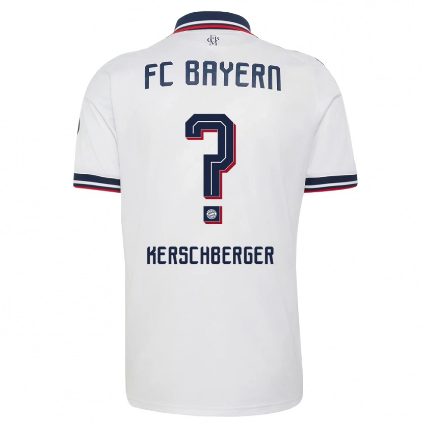 Danxen Kvinder Paul Kerschberger #0 Hvid Grå Rød Udebane Spillertrøjer 2026/27 Trøje T-Shirt