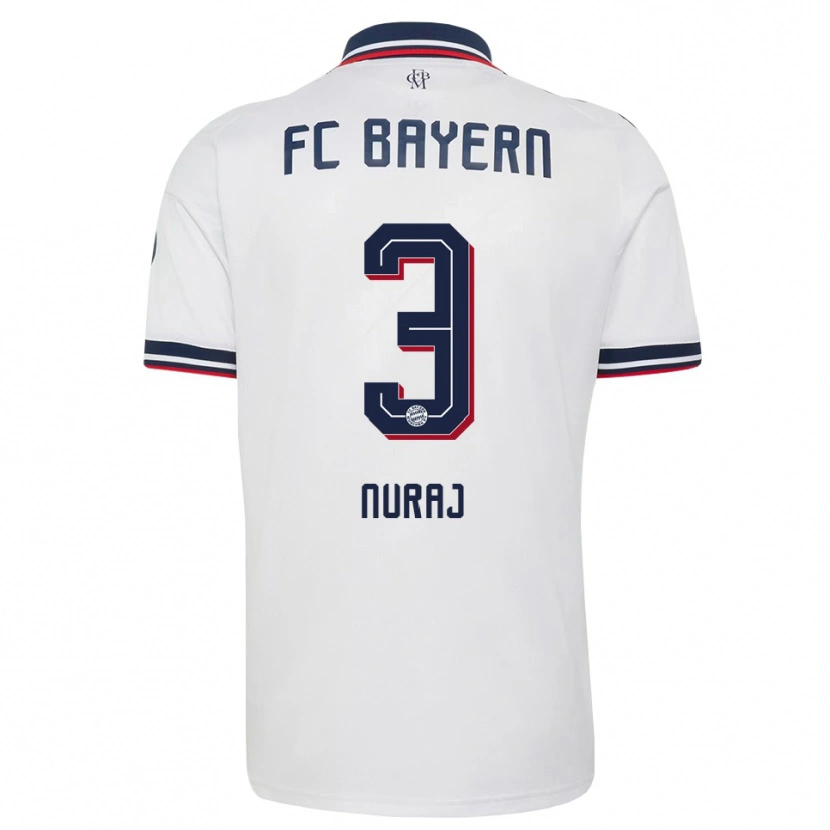 Danxen Kvinder Skender Nuraj #3 Hvid Grå Rød Udebane Spillertrøjer 2026/27 Trøje T-Shirt