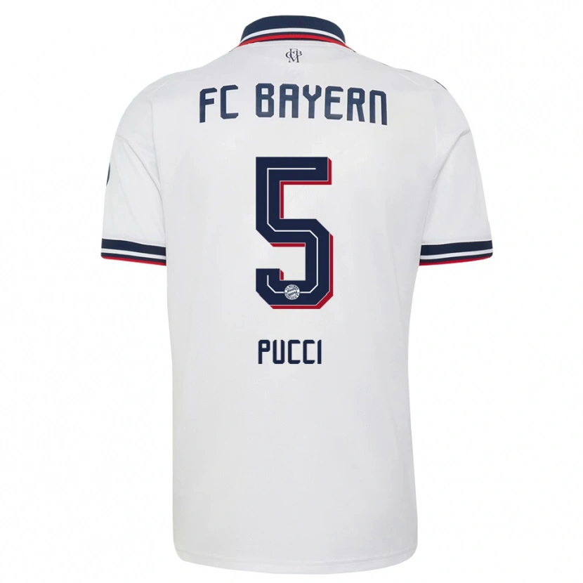 Danxen Kvinder Xaver Pucci #5 Hvid Grå Rød Udebane Spillertrøjer 2026/27 Trøje T-Shirt