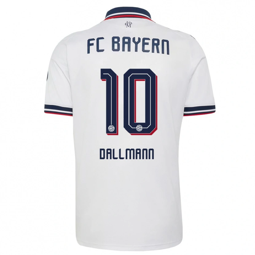 Danxen Kvinder Linda Dallmann #10 Hvid Grå Rød Udebane Spillertrøjer 2026/27 Trøje T-Shirt