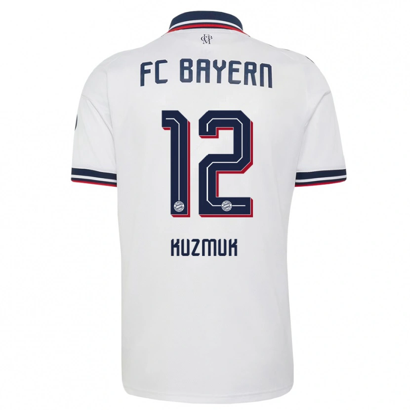 Danxen Kvinder Mark Kuzmuk #12 Hvid Grå Rød Udebane Spillertrøjer 2026/27 Trøje T-Shirt