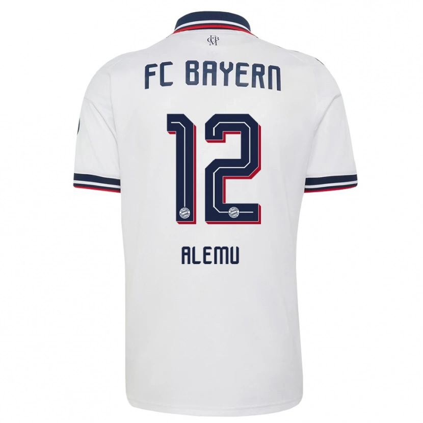 Danxen Kvinder Liul Alemu #12 Hvid Grå Rød Udebane Spillertrøjer 2026/27 Trøje T-Shirt