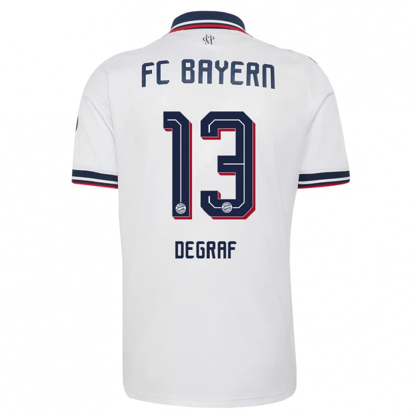 Danxen Kvinder Artur Degraf #13 Hvid Grå Rød Udebane Spillertrøjer 2026/27 Trøje T-Shirt