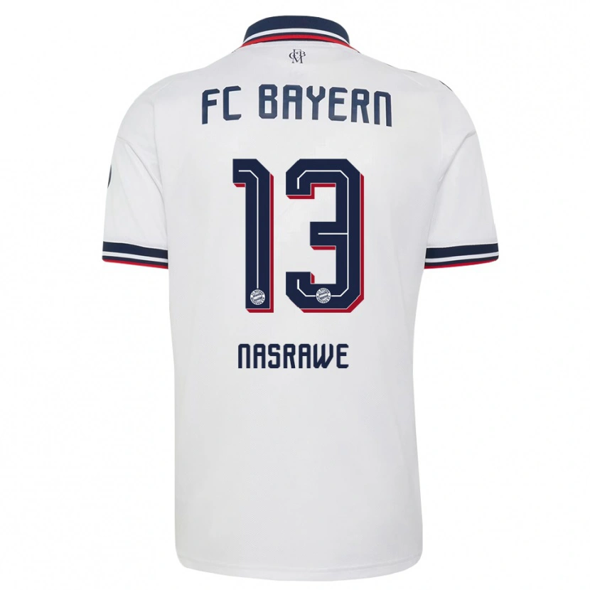 Danxen Kvinder Jussef Nasrawe #13 Hvid Grå Rød Udebane Spillertrøjer 2026/27 Trøje T-Shirt
