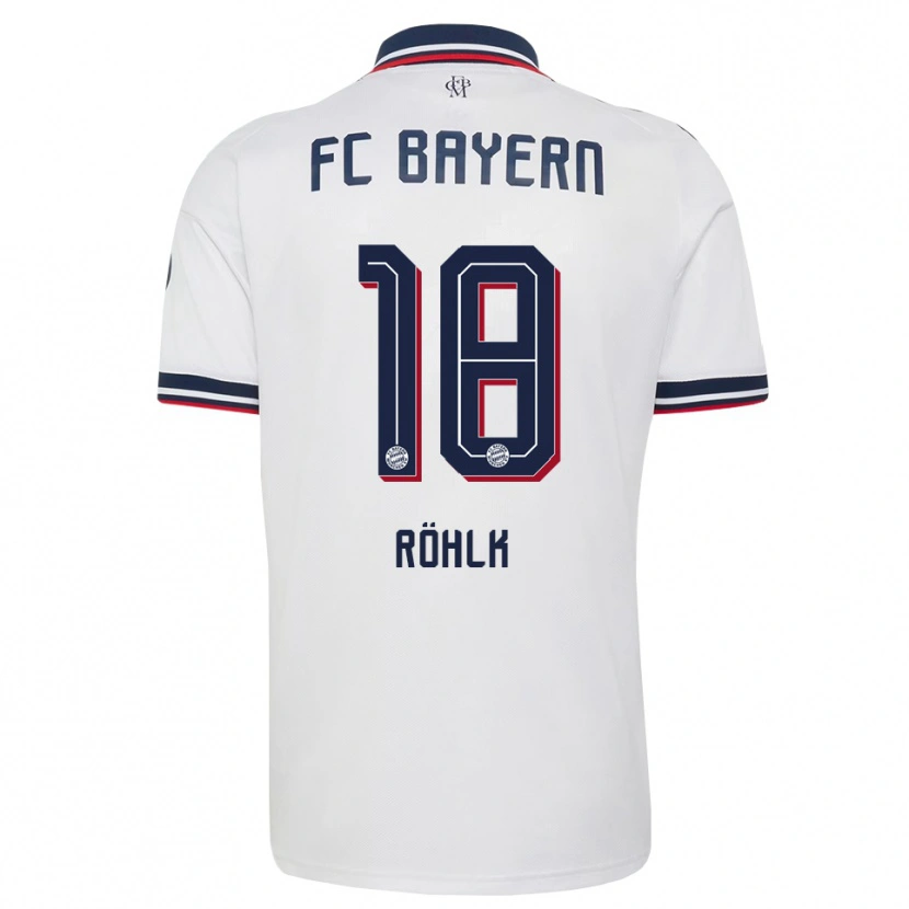 Danxen Kvinder Jona Röhlk #18 Hvid Grå Rød Udebane Spillertrøjer 2026/27 Trøje T-Shirt