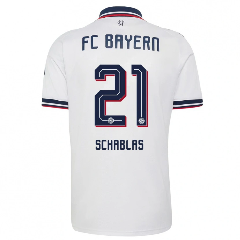 Danxen Kvinder Matteo Schablas #21 Hvid Grå Rød Udebane Spillertrøjer 2026/27 Trøje T-Shirt