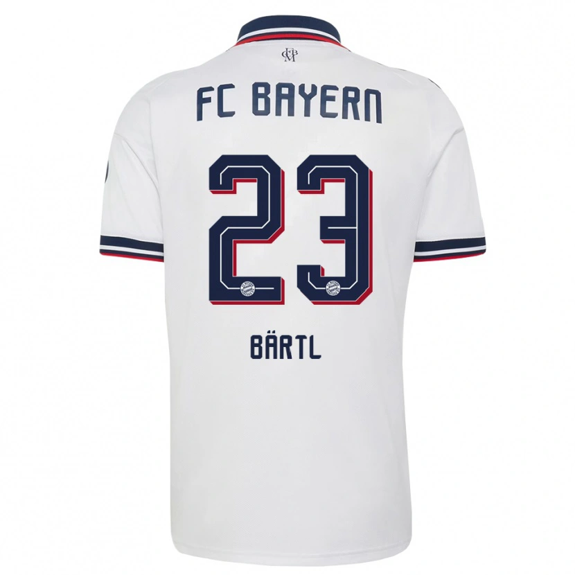 Danxen Kvinder Jannis Bärtl #23 Hvid Grå Rød Udebane Spillertrøjer 2026/27 Trøje T-Shirt
