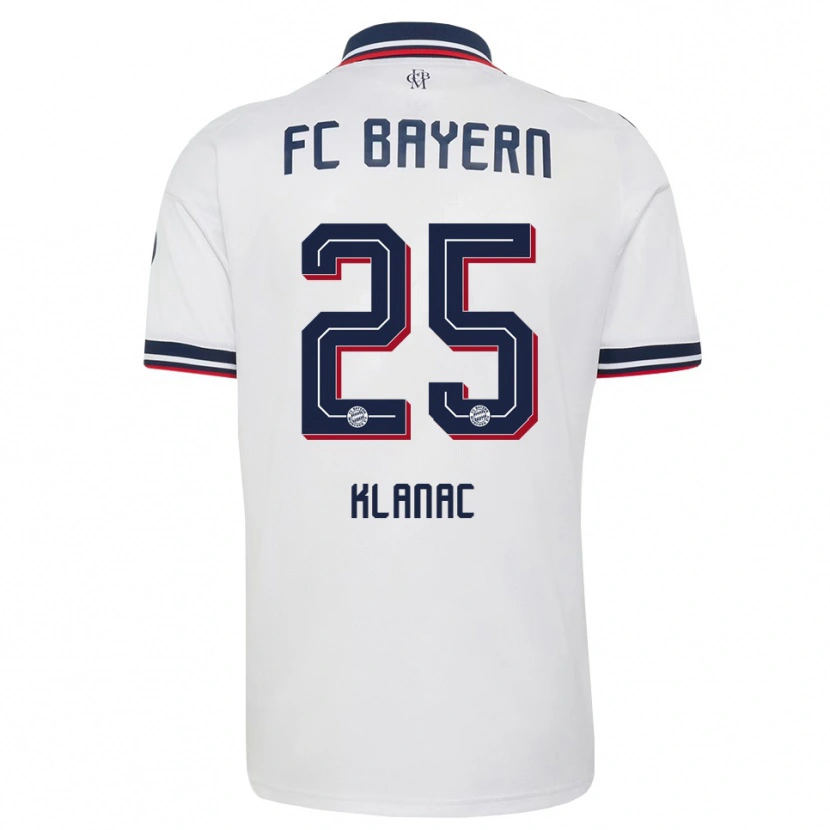 Danxen Kvinder Luka Klanac #25 Hvid Grå Rød Udebane Spillertrøjer 2026/27 Trøje T-Shirt