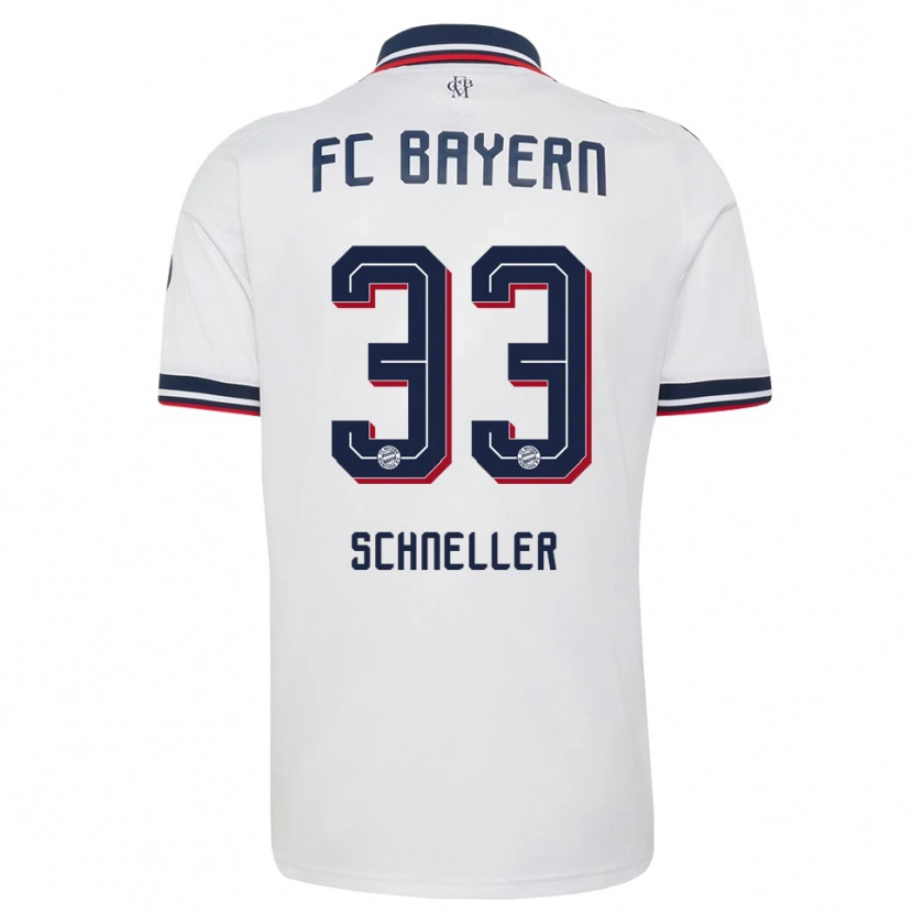 Danxen Kvinder Lukas Schneller #33 Hvid Grå Rød Udebane Spillertrøjer 2026/27 Trøje T-Shirt