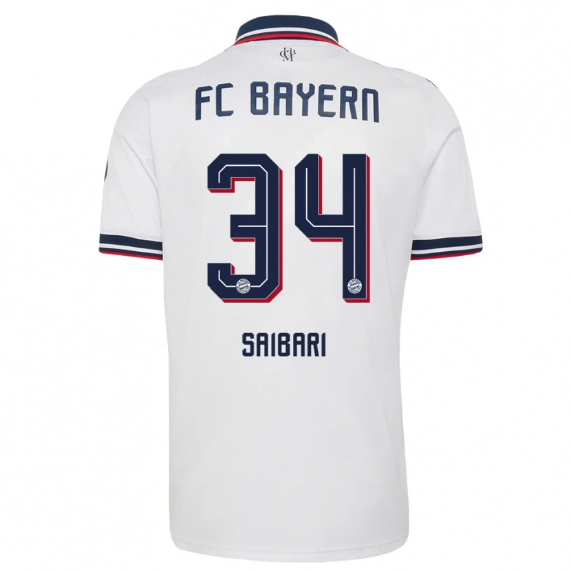 Danxen Kvinder Ismael Saibari #34 Hvid Grå Rød Udebane Spillertrøjer 2026/27 Trøje T-Shirt