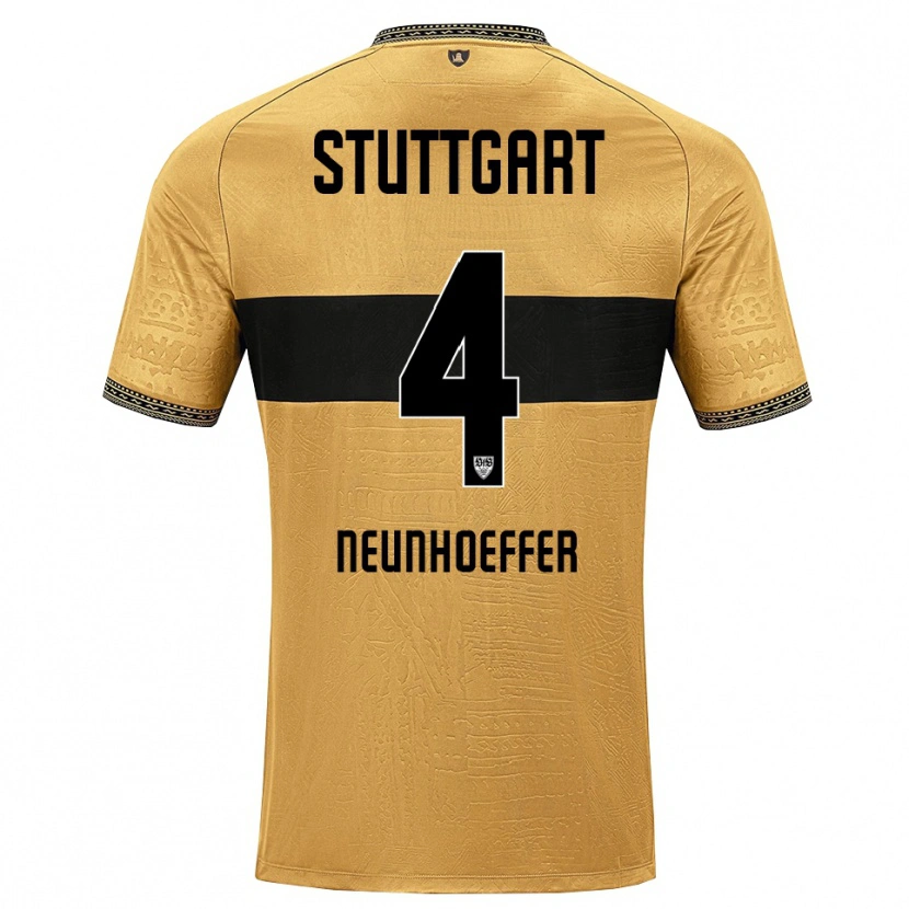 Danxen Kvinder Felix Neunhoeffer #4 Brun Sort Hvid Udebane Spillertrøjer 2026/27 Trøje T-Shirt