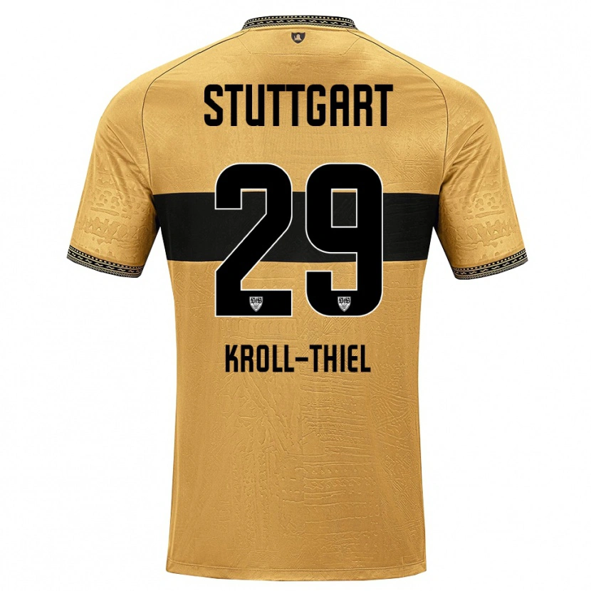 Danxen Kvinder Colin Kroll-Thiel #29 Brun Sort Hvid Udebane Spillertrøjer 2026/27 Trøje T-Shirt