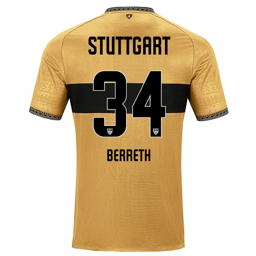 Danxen Kvinder Luca Berreth #34 Brun Sort Hvid Udebane Spillertrøjer 2026/27 Trøje T-Shirt