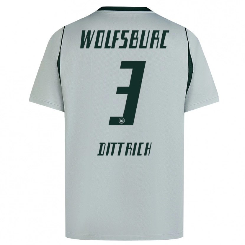 Danxen Kvinder Elia Dittrich #3 Grå Grøn Udebane Spillertrøjer 2026/27 Trøje T-Shirt