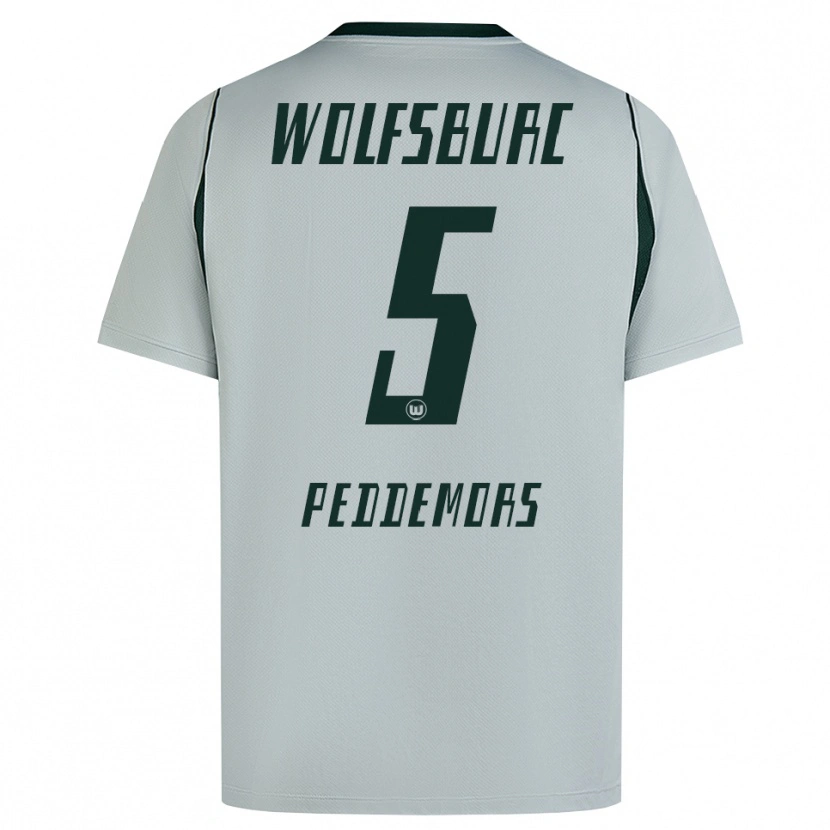 Danxen Kvinder Ella Peddemors #5 Grå Grøn Udebane Spillertrøjer 2026/27 Trøje T-Shirt
