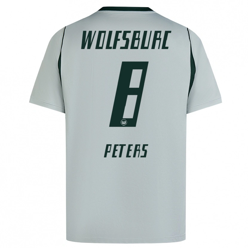 Danxen Kvinder Bent Peters #8 Grå Grøn Udebane Spillertrøjer 2026/27 Trøje T-Shirt